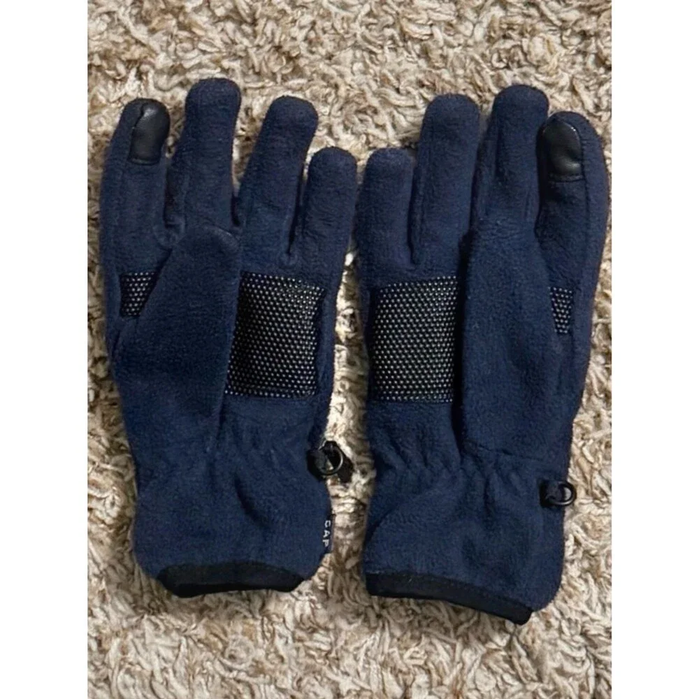 Gap Kids Navy Black Fleece Gloves Winter Snow Warm Kids Youth M/L Unisex